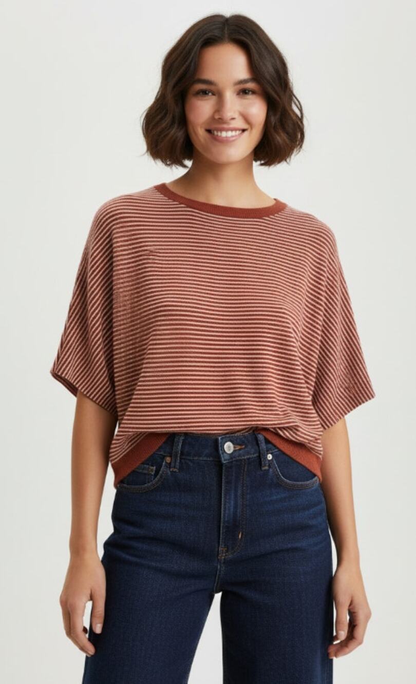 QUINCE LIGHTWEIGHT COTTON CASHMERE BLEND DOLMAN SWEATER SPICED CLAY WOMENS LARGE